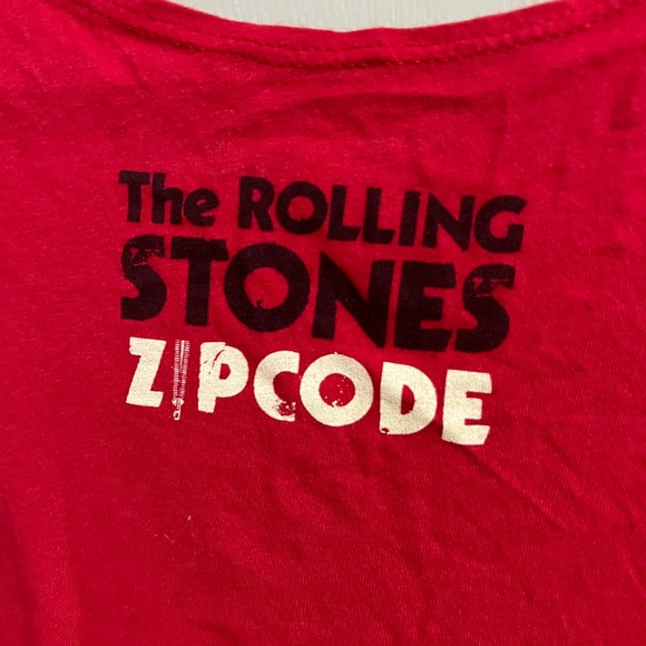 Rolling Stones zip code red racer back tank top XL band shirt music - Picture 4 of 5